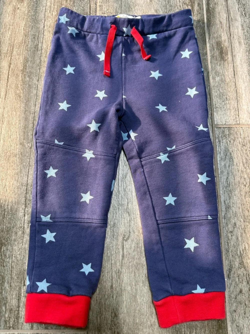 Baby Boden Toddler Star Print Navy Jogger Pants with Red Accents - 2-3T